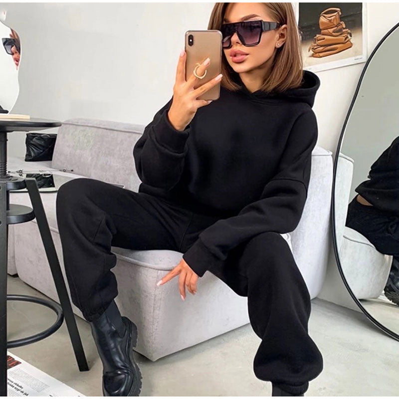 Damen Sweatshirt Hose Set Bequem Komfort Set