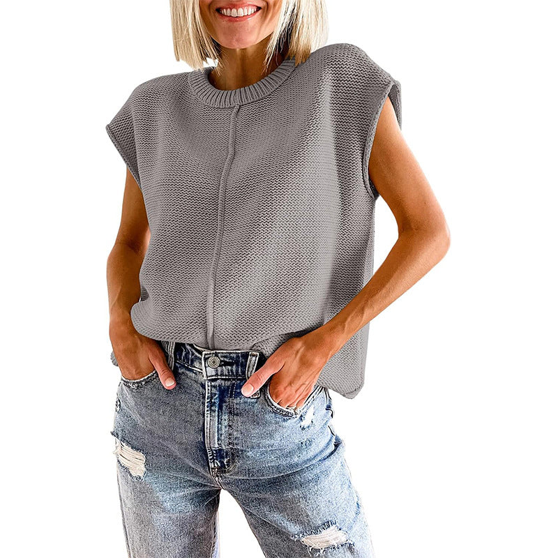Damen Stricktop Elegant Oben