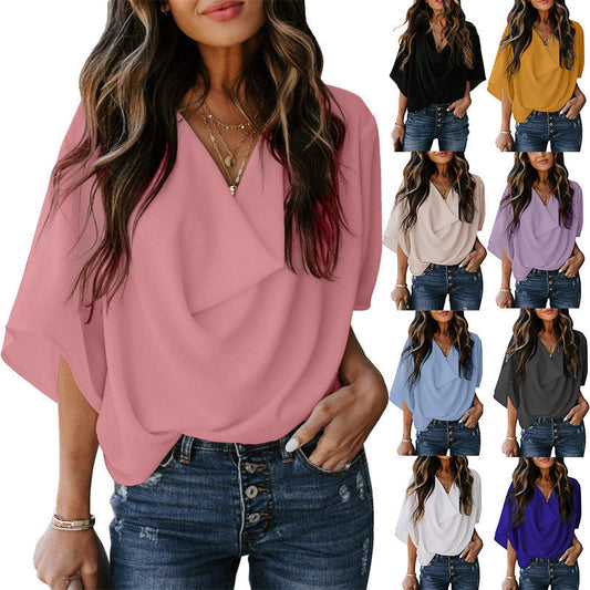 Damen Bluse Elegant Lässig Schnitt Trendy Kleidung - IdealeKleiden