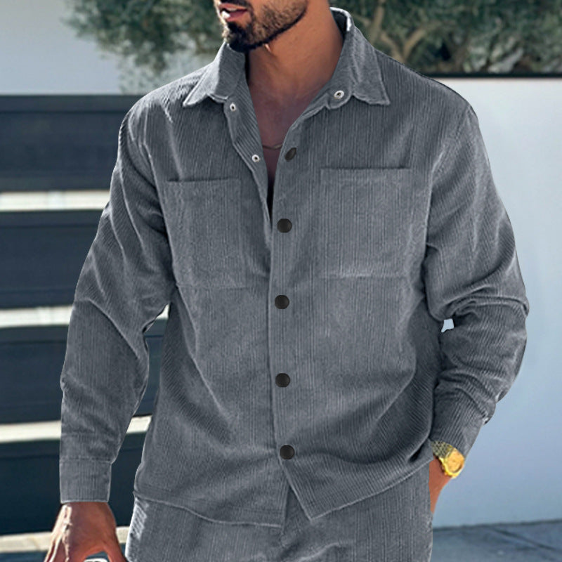 Herren Fleecejacke Warm Praktisch mit Taschen - IdealeKleiden