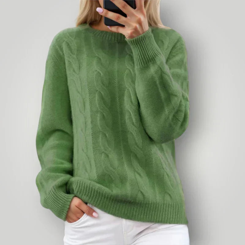 Damen Strickpullover Weich Langarm Classic