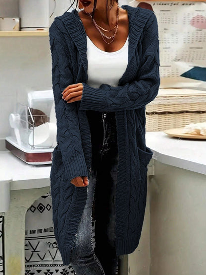 Damen Grobstrick Cardigan Elegantes Design Praktisch