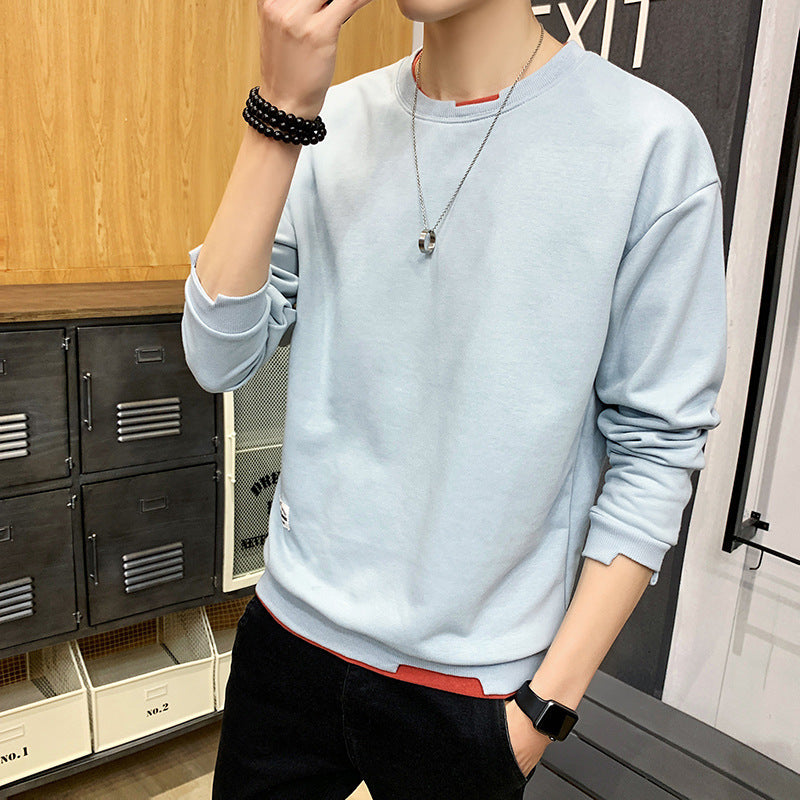 Herren Sweatshirt Lässig Kontrast Saum Trendy