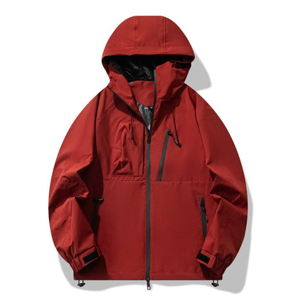 Herren Outdoor-Jacke Wasserdicht Funktional Kapuze