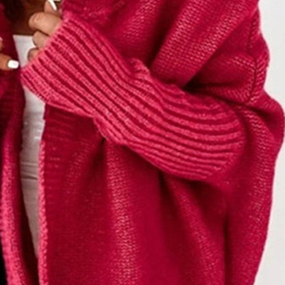 Damen Strickpullover Lässig Offen Vorne