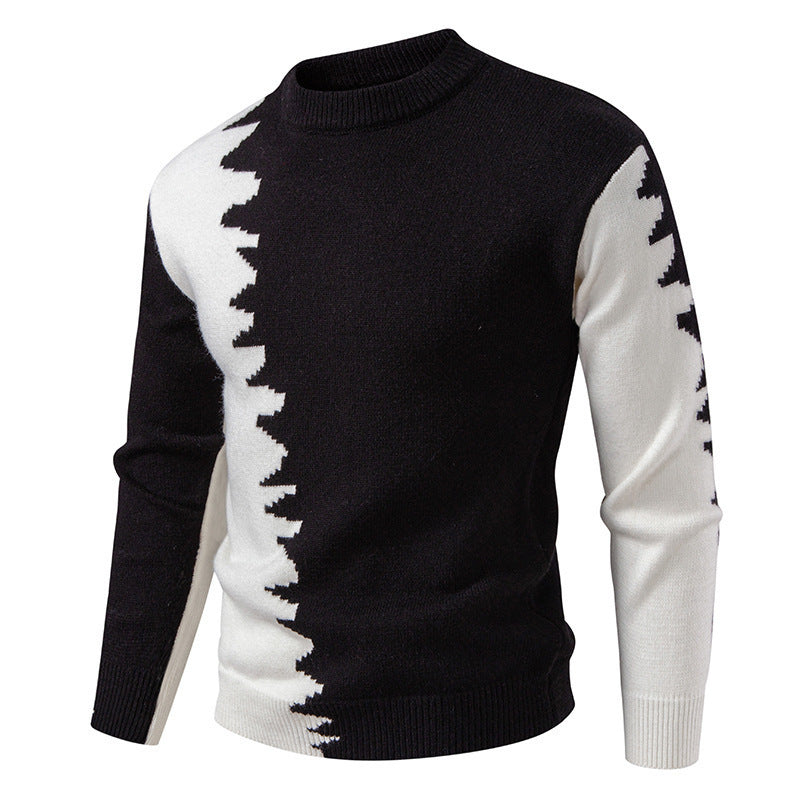 Herren Pullover Modern Farbverlauf Rundhals