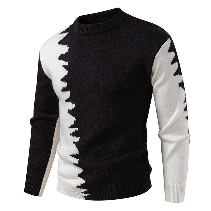 Herren Pullover Modern Farbverlauf Rundhals