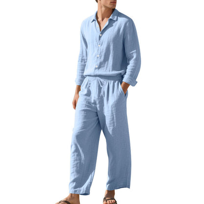 Herren Leinenanzug Bequem Elegant Slim Fit