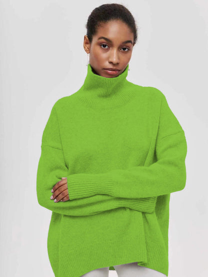 Damen Oversized Pullover Weich Struktur
