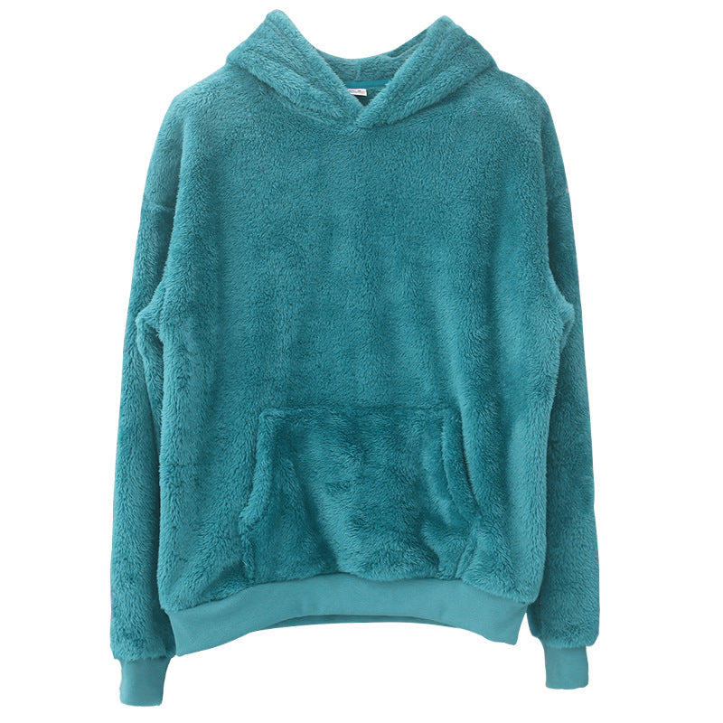 Weicher Damen Pullover Fleece Kapuze