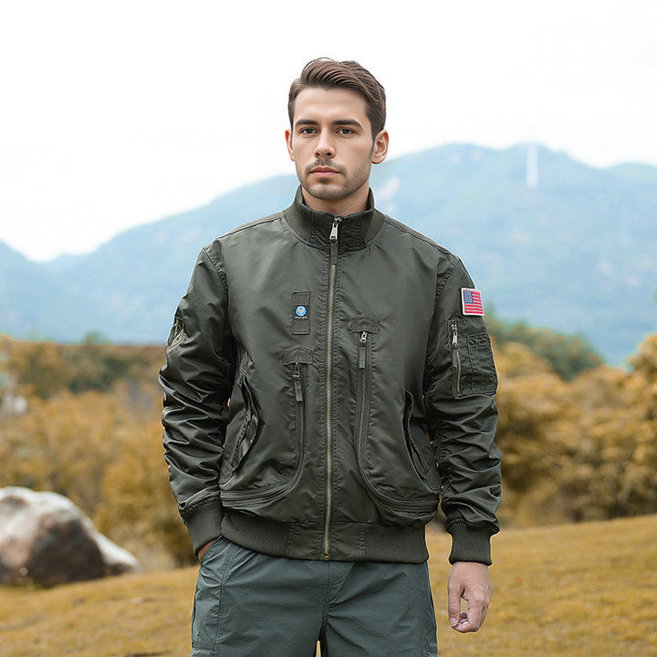 Herren Bomberjacke Isoliert Modern Praktisch