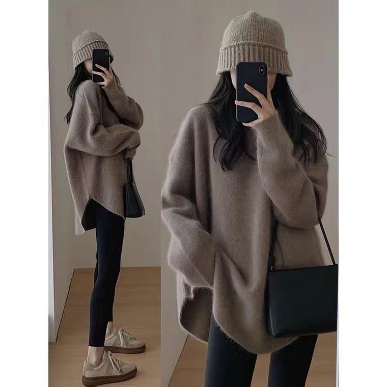 Damen Pullover Herbst Oversized Modell