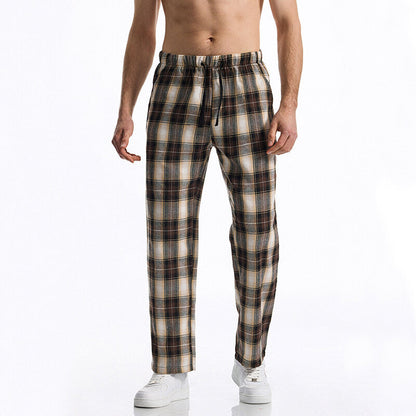 Herren Pyjamahose Weich Flanell Bequem