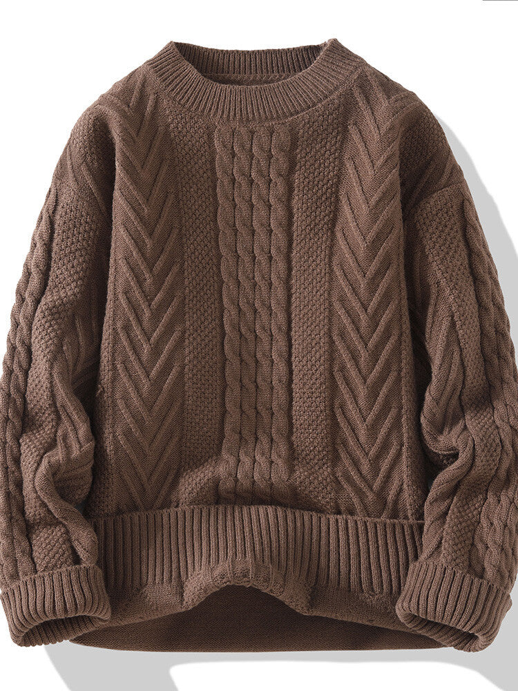 Herren Strickpullover Modern Rippmuster Elegantes Design