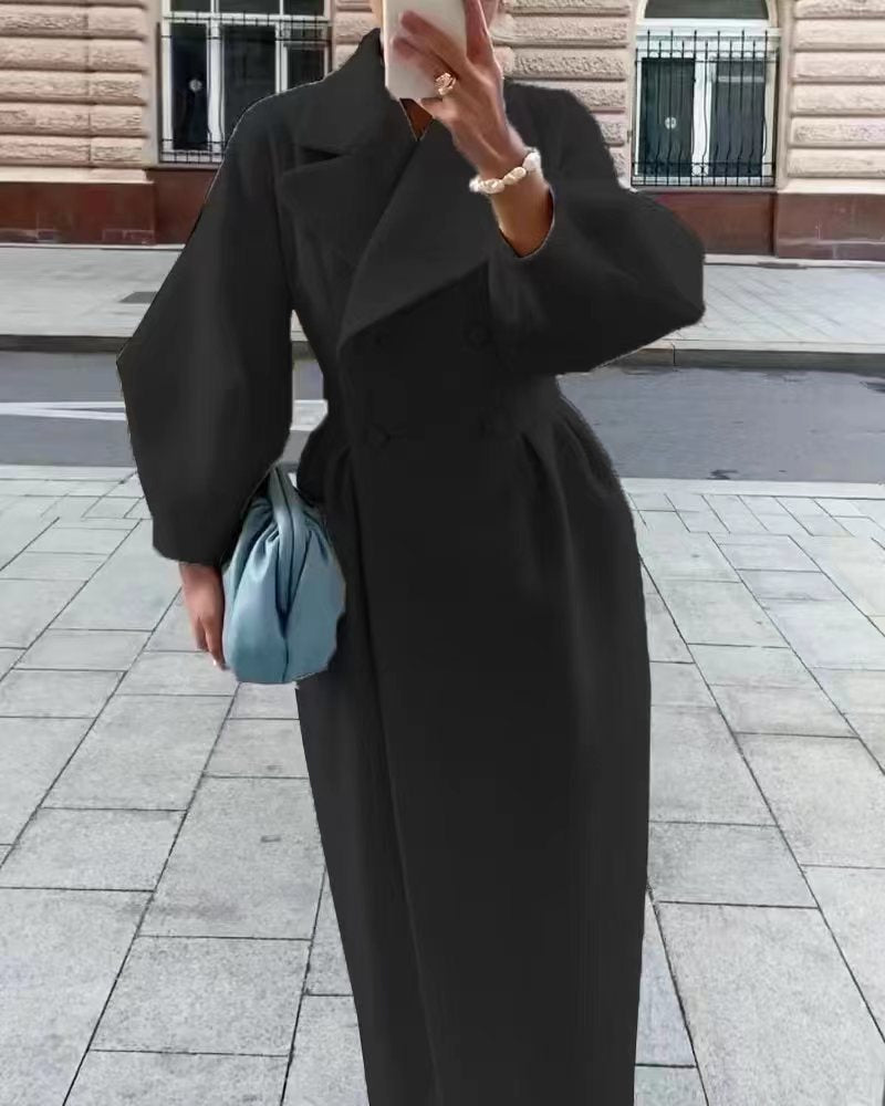 Damen Wintermantel Doppelreihig Elegant