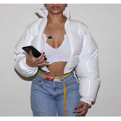 Damen Steppjacke Glänzend Elegant