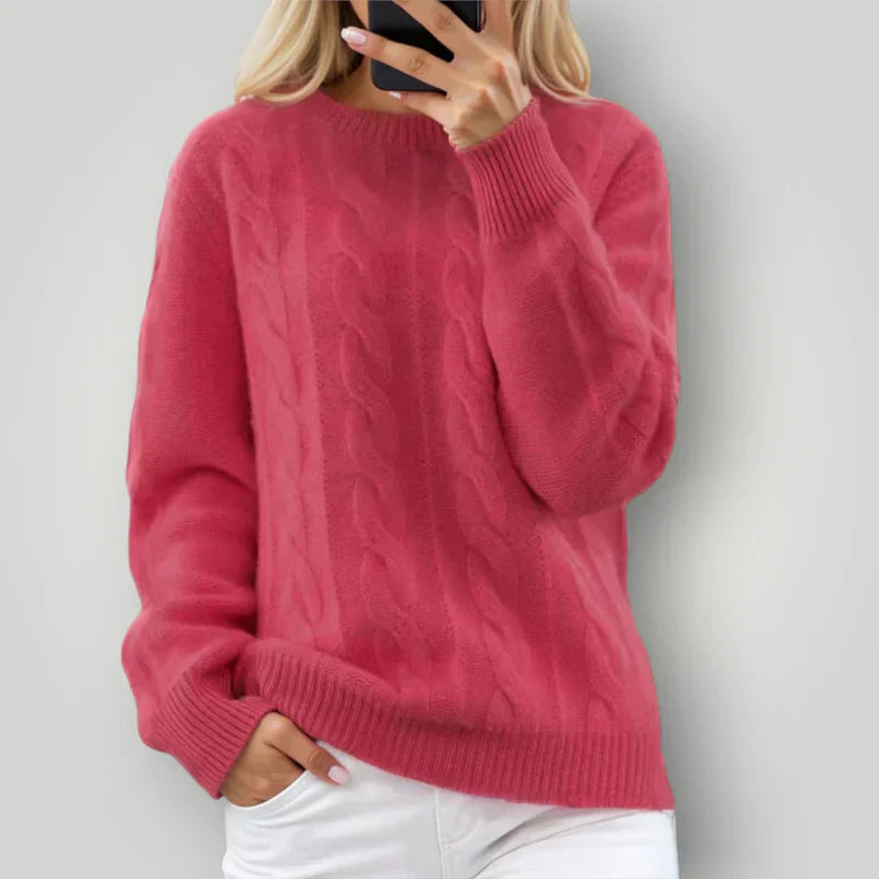 Damen Strickpullover Weich Langarm Classic