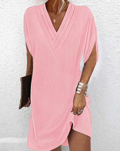 Damen Sommerkleid V-Ausschnitt Elegante Designs