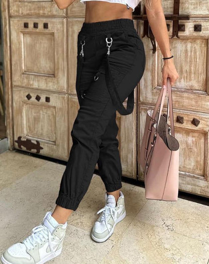 Damen Cargo-Hose Praktisch Stylisch Mit Taschen