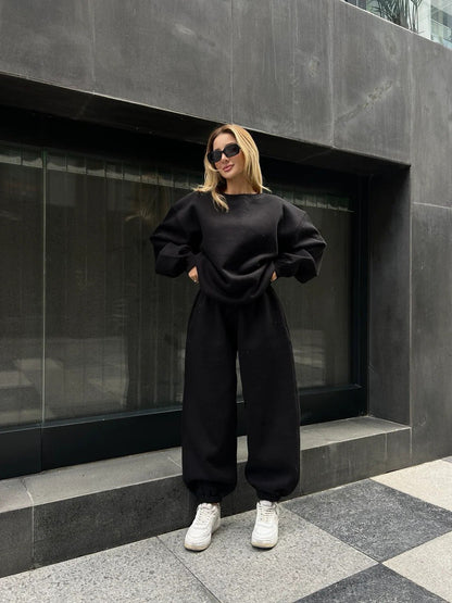 Damen Oversized Loungewear Set Bequem Elastisch