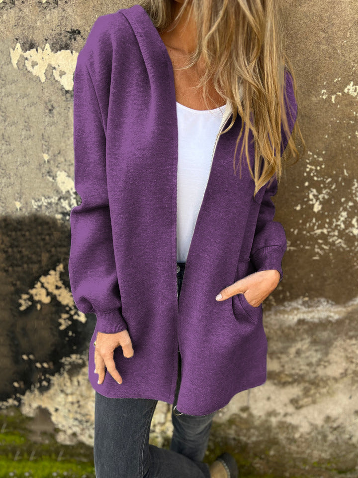 Kapuzenjacke Damen Baumwolle Bequem