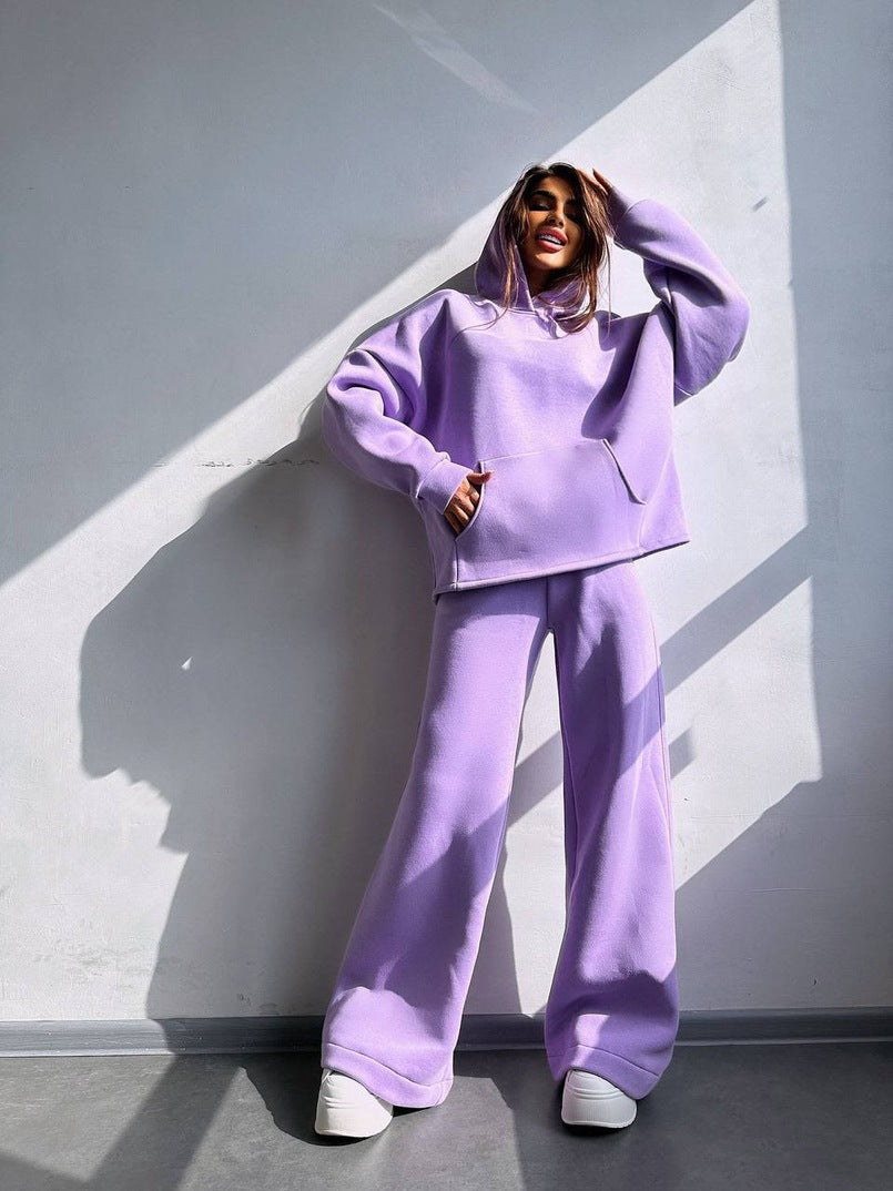 Damen Hoodie Oversized &amp; Weite Jogginghose Set