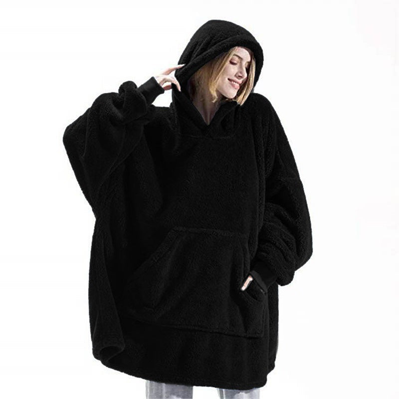 Damen Oversize Hoodie Weich Fleece Kapuze