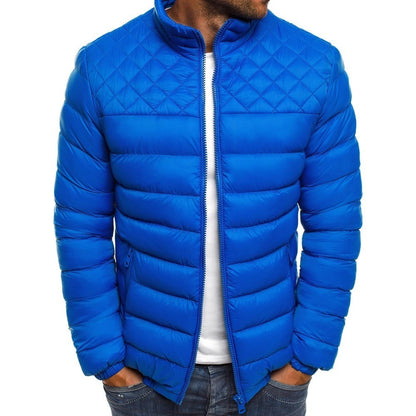Herren Winterjacke Steppweste Hochkragen Reißverschlusstaschen