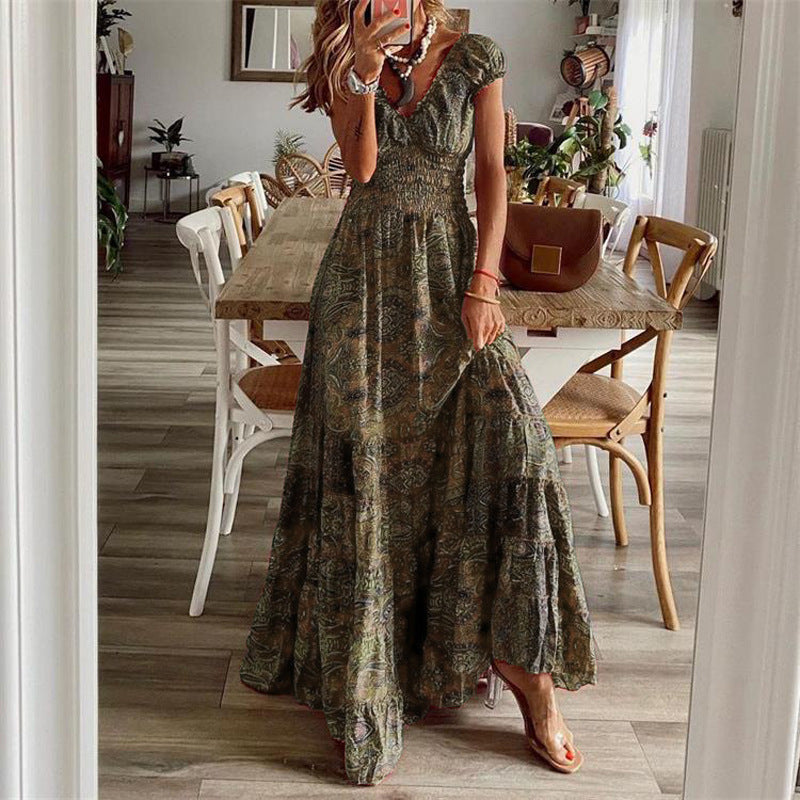 Damen Maxikleid Boho Chic Lang