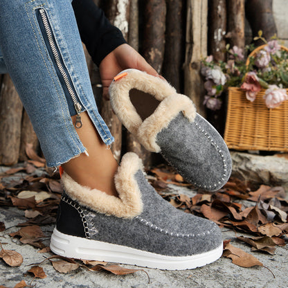 Damen Winterstiefel Warm Flauschig Robust