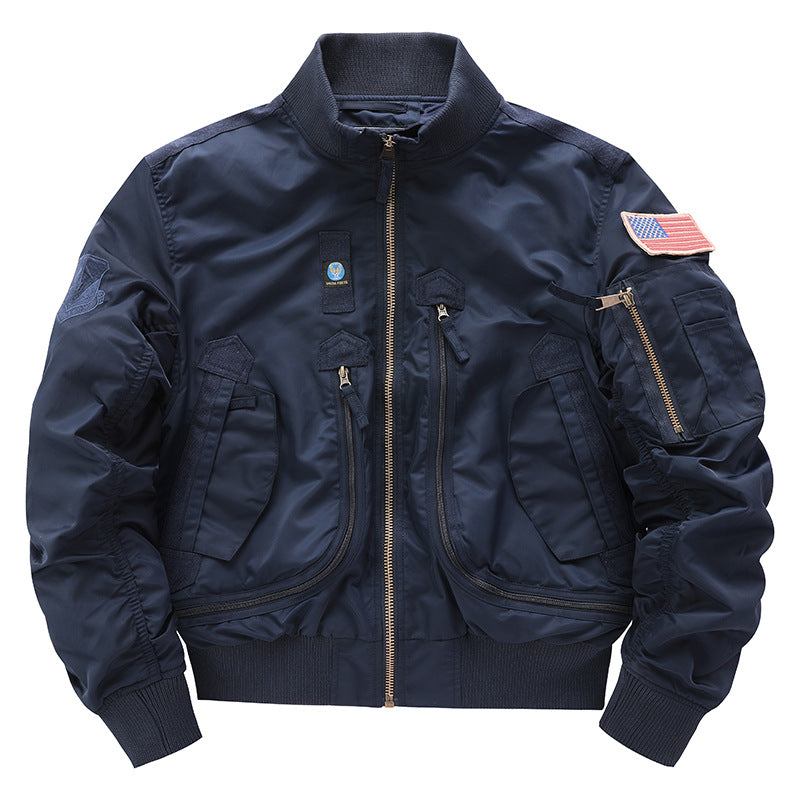 Herren Bomberjacke Isoliert Modern Praktisch