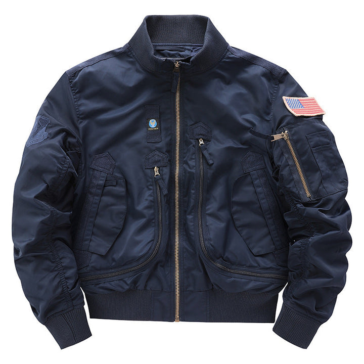 Herren Bomberjacke Isoliert Modern Praktisch