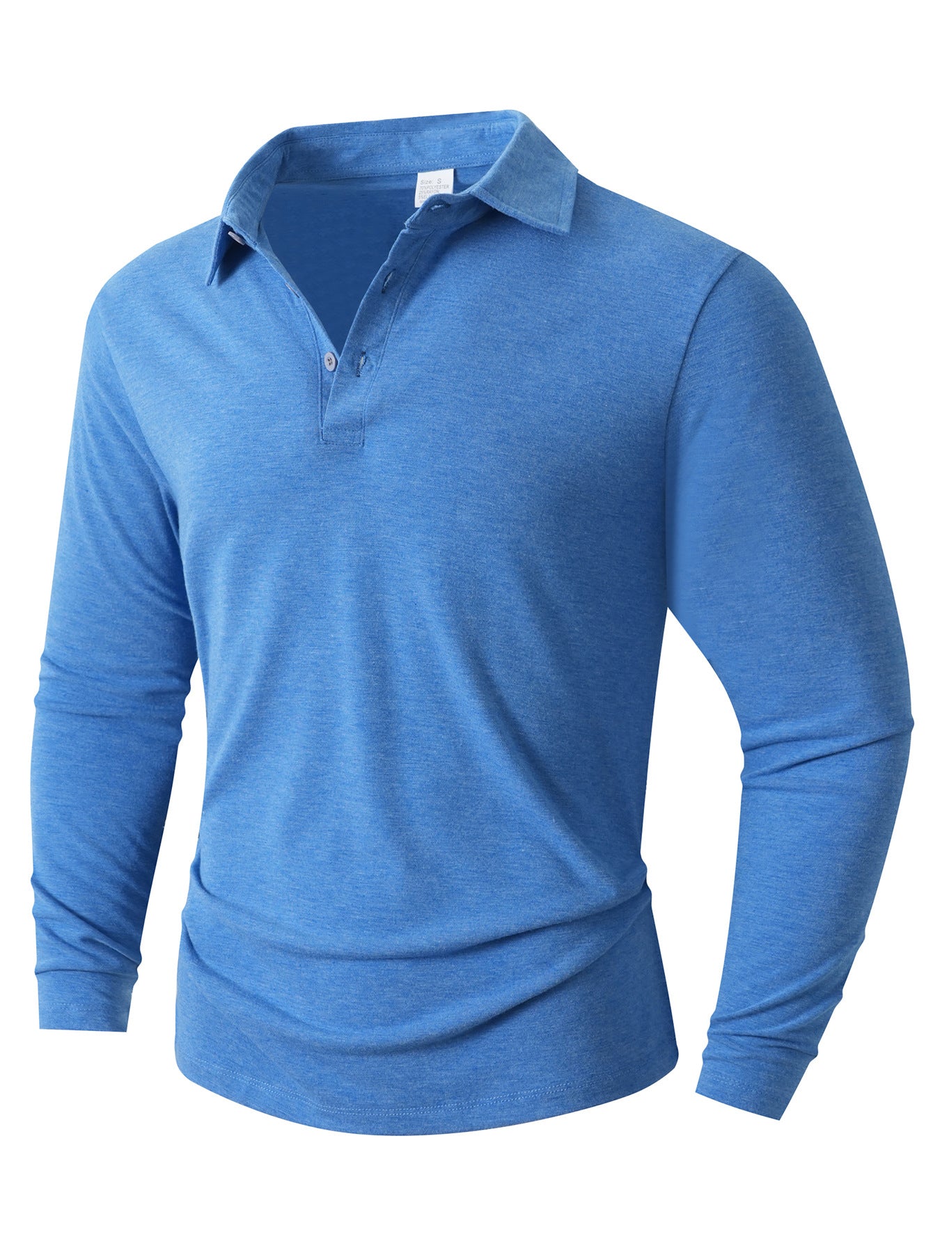 Herren Poloshirt Langarm Modern Slim Fit