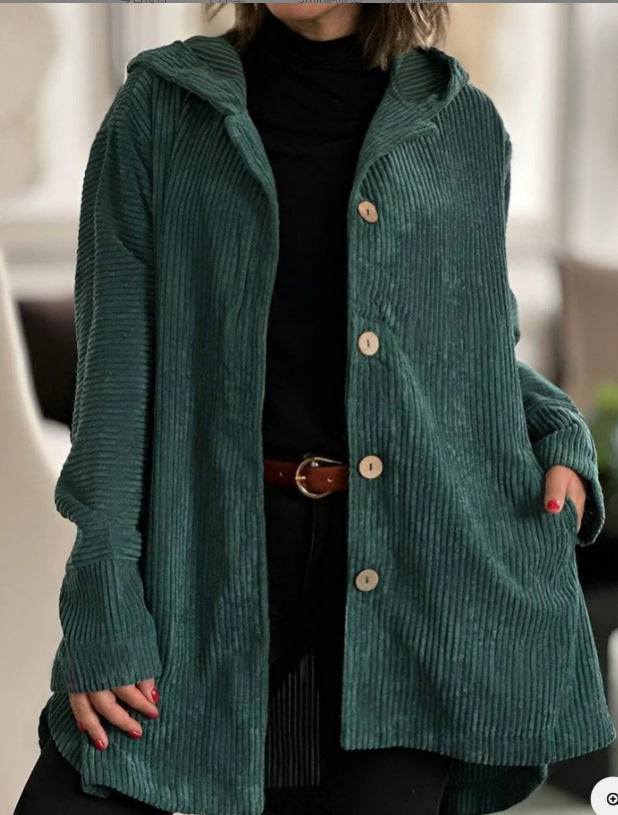 Damen Strickjacke Kapuze Gemütlich Oversized