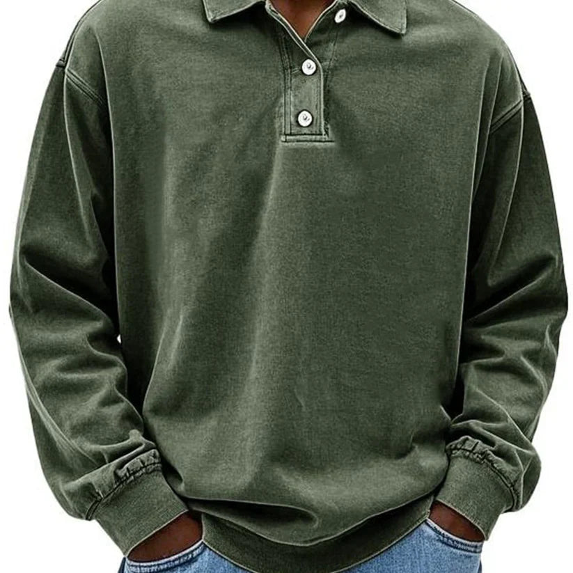 Herren Polo Shirt Langärmlig Sportlich