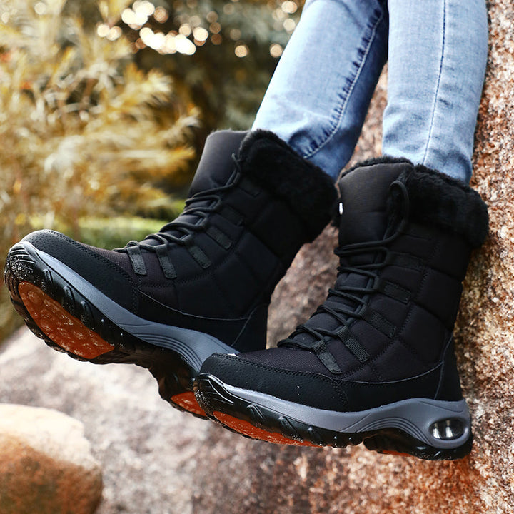 Damenschuhe Stiefel Mittlerer Schaft Schnürung