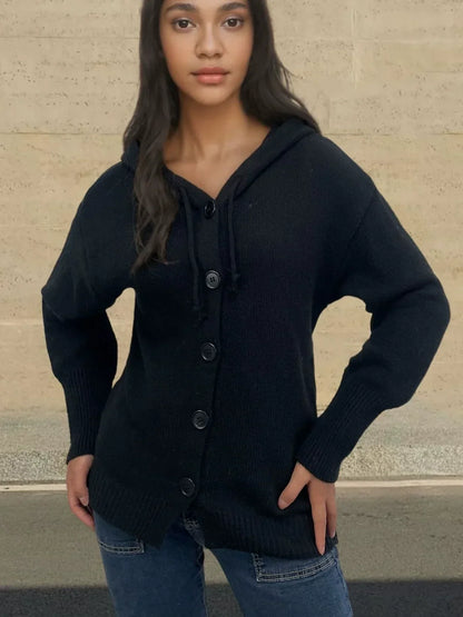 Kapuzenpullover Mit Rippenbündchen