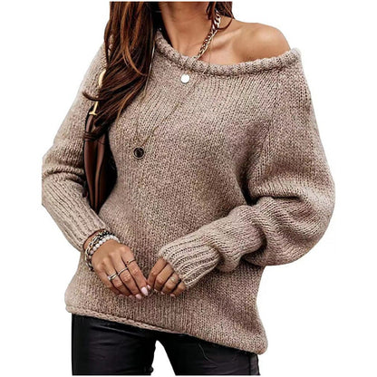 Damen Off-Shoulder Pullover Elegantes Design