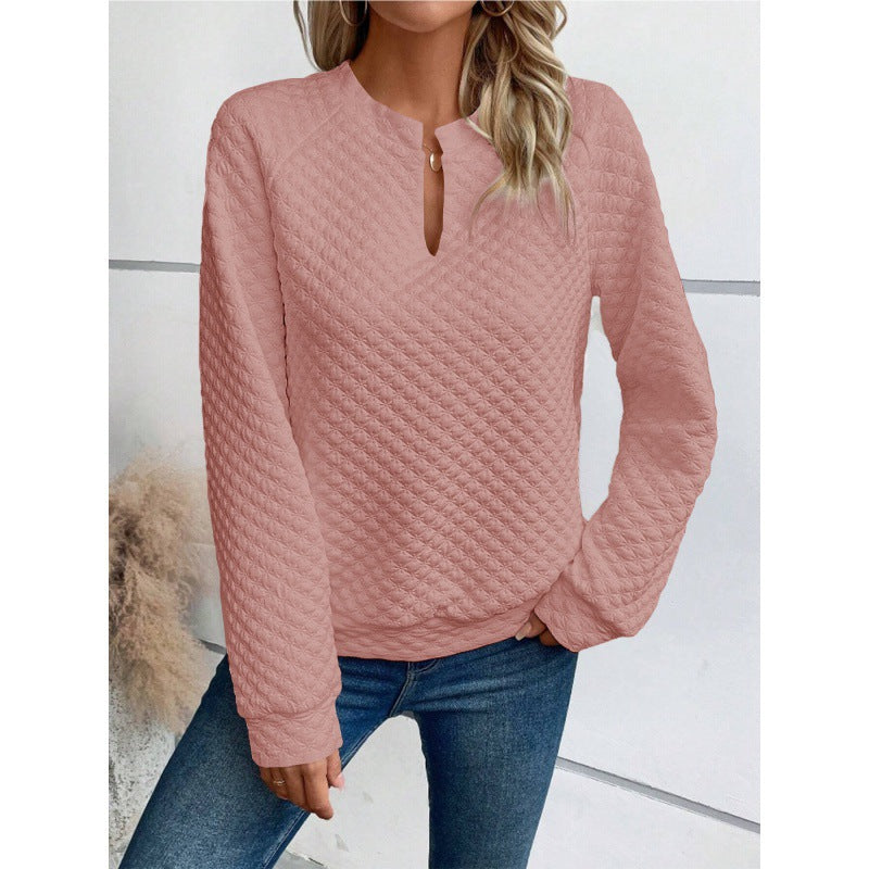 Damen Quilted Pullover Winterwarm Elegant