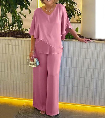 Damen Zweiteiler Set Elegant Fließend