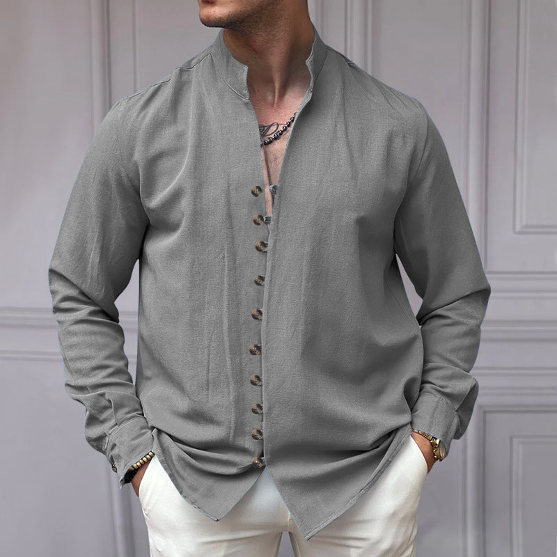 Herren Langarmhemd Modern Knöpfe Elegantes Design