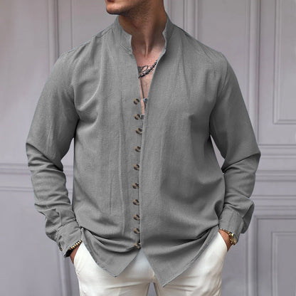 Herren Langarmhemd Modern Knöpfe Elegantes Design