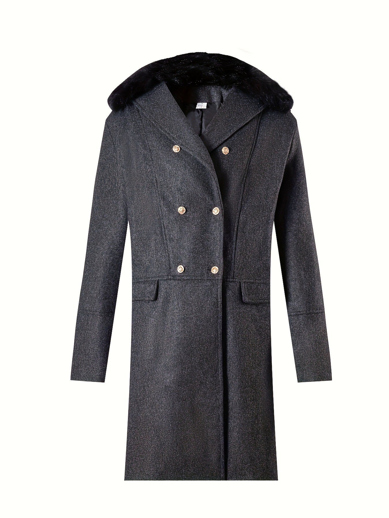 Herren Langmantel Elegantes Design Luxus Fellkragen
