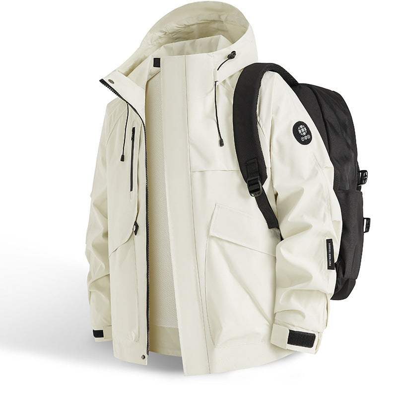 Herren Outdoor Jacke Waterproof Praktisch Verstellbar