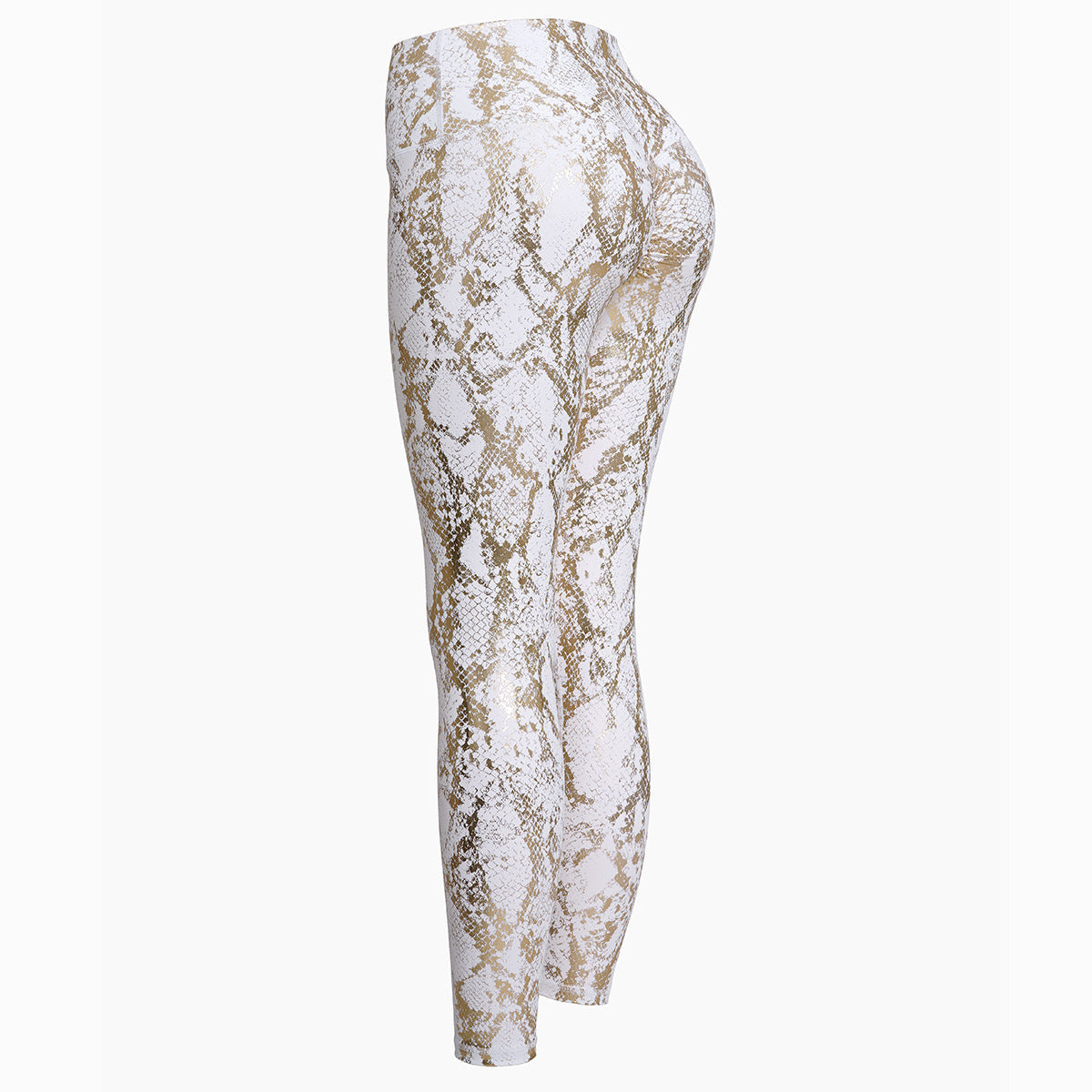 Damen Sportleggings Schlangenmuster Hochwand