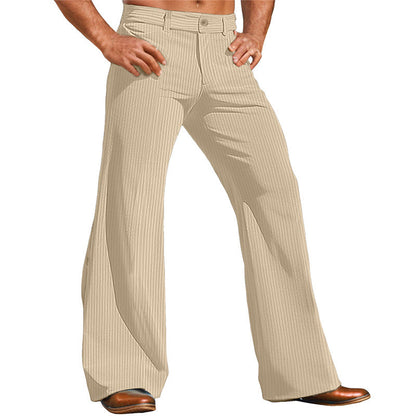 Herren Vintage-Hose Flare-Stil Streifenmuster Elegante Hose