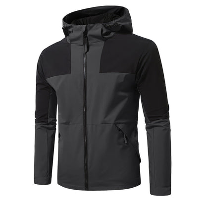 Herren Windbreaker Jacke Waterproof Mit Kapuze und Taschen