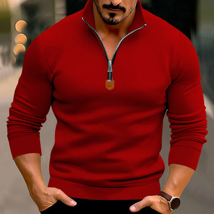 Herren Sportpullover Modern Stehkragen Elastisch