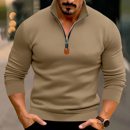 Herren Sportpullover Modern Stehkragen Elastisch
