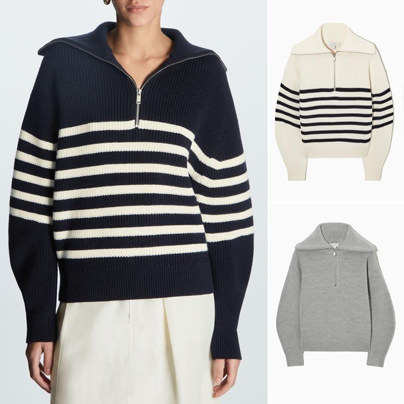 Damen Strickpullover Marine Chic Stil - IdealeKleiden